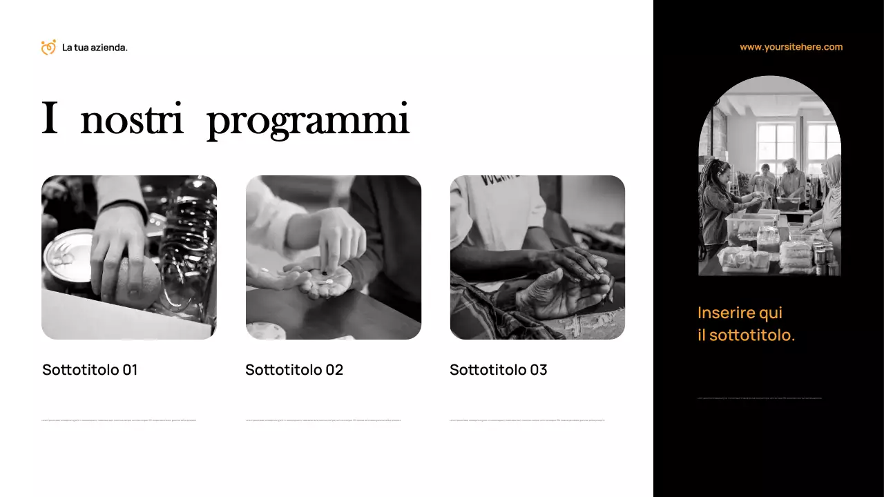 Documento di raccolta fondi moderno arancione