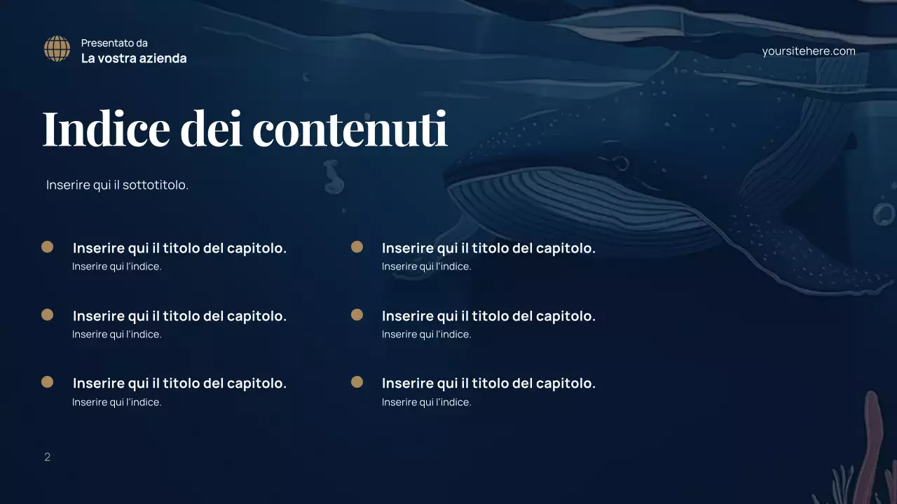 Presentazione dell'ambiente moderno blu