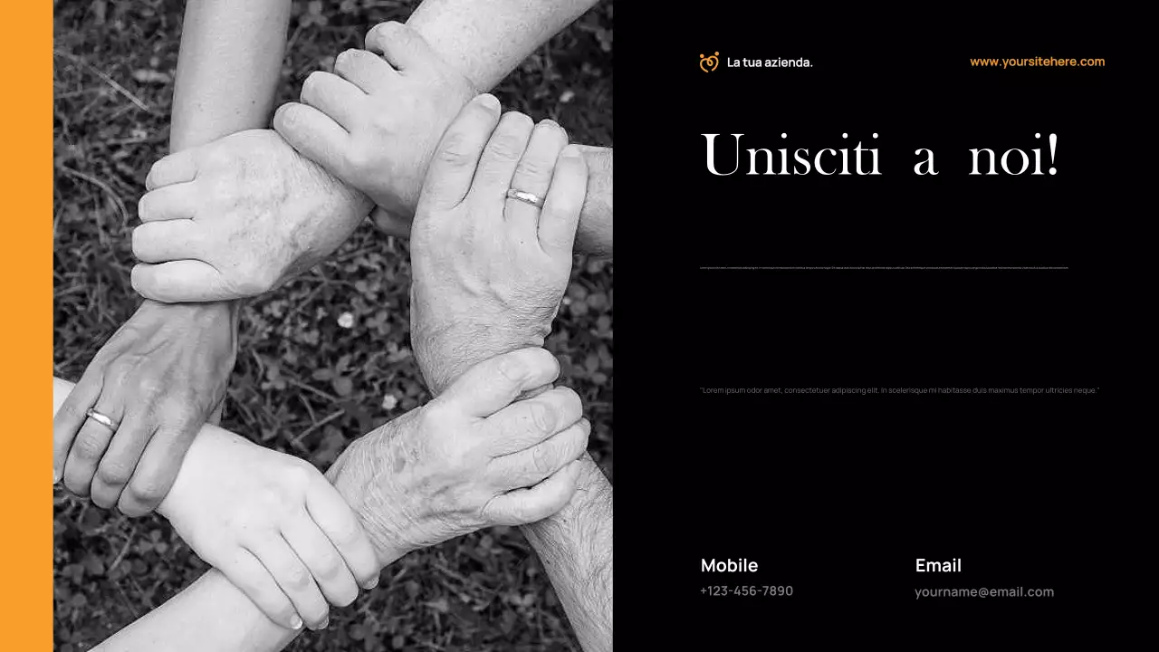 Documento di raccolta fondi moderno arancione