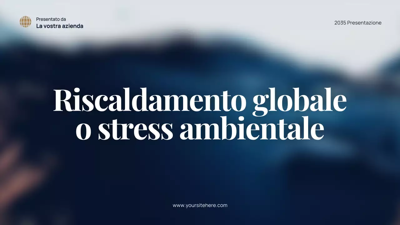 Presentazione dell'ambiente moderno blu
