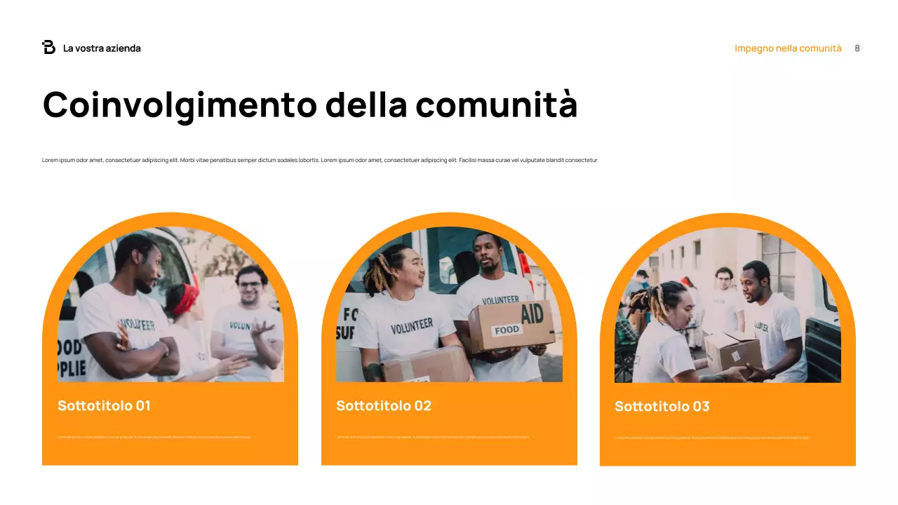 Documento di raccolta fondi moderno arancione