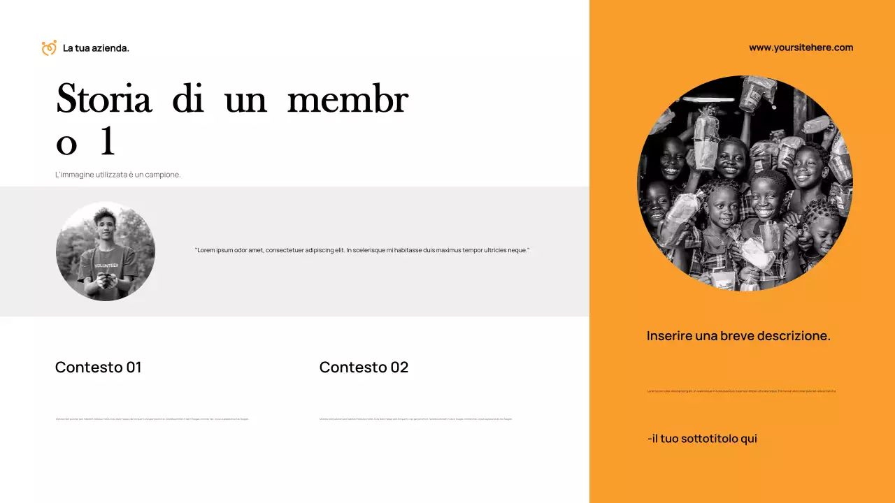 Documento di raccolta fondi moderno arancione