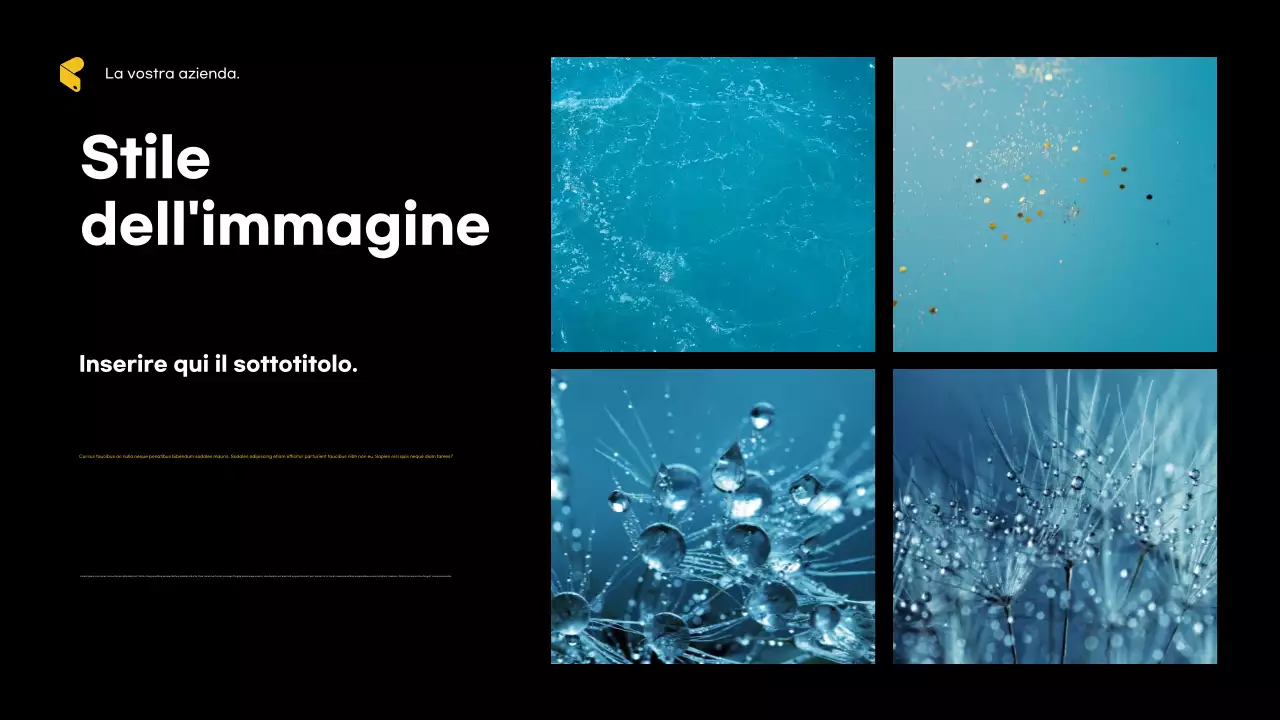 Pubblicità dell'agenzia Blue Modern