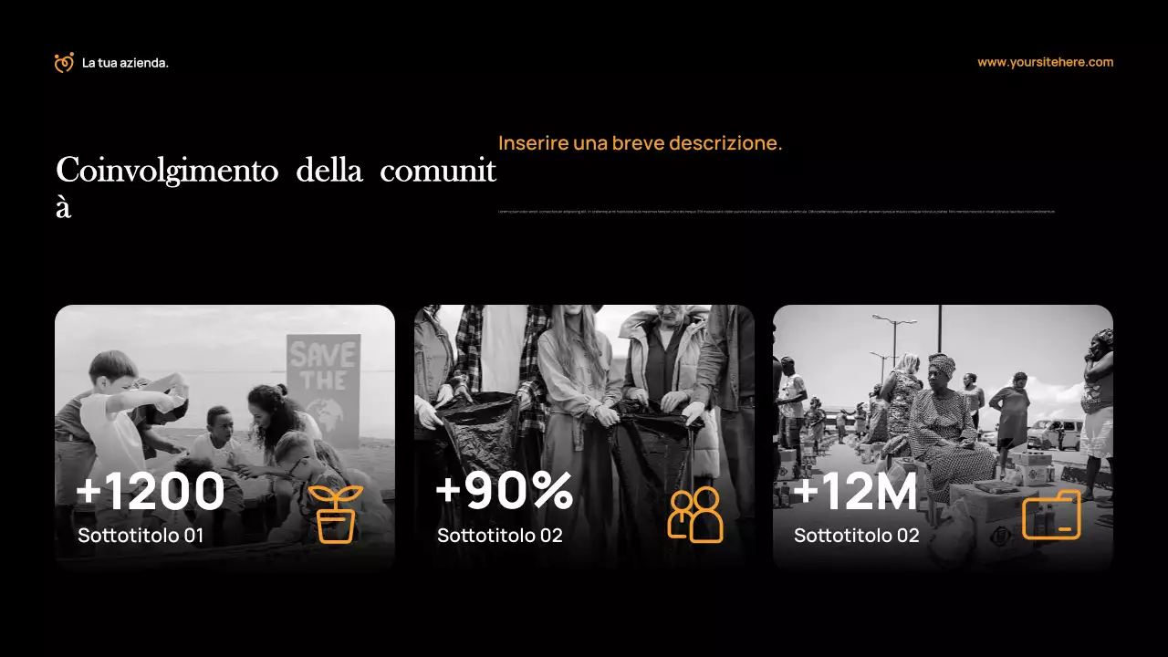 Documento di raccolta fondi moderno arancione