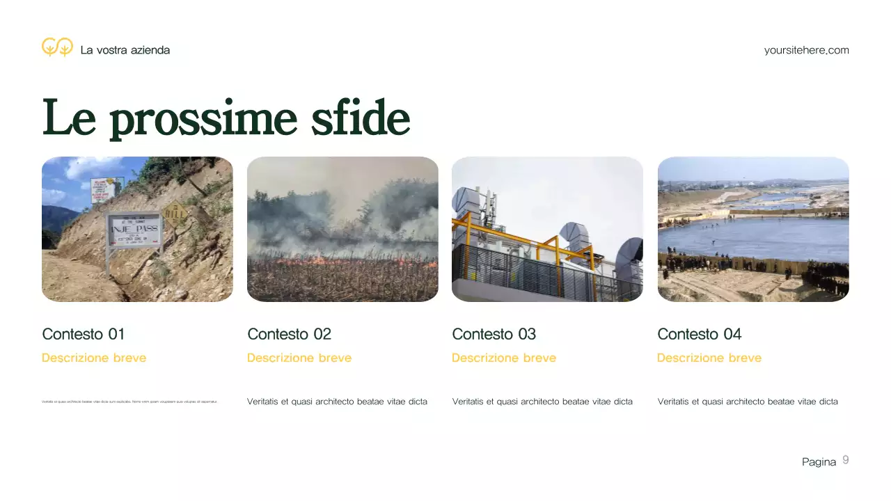 Presentazione dell'ambiente moderno verde