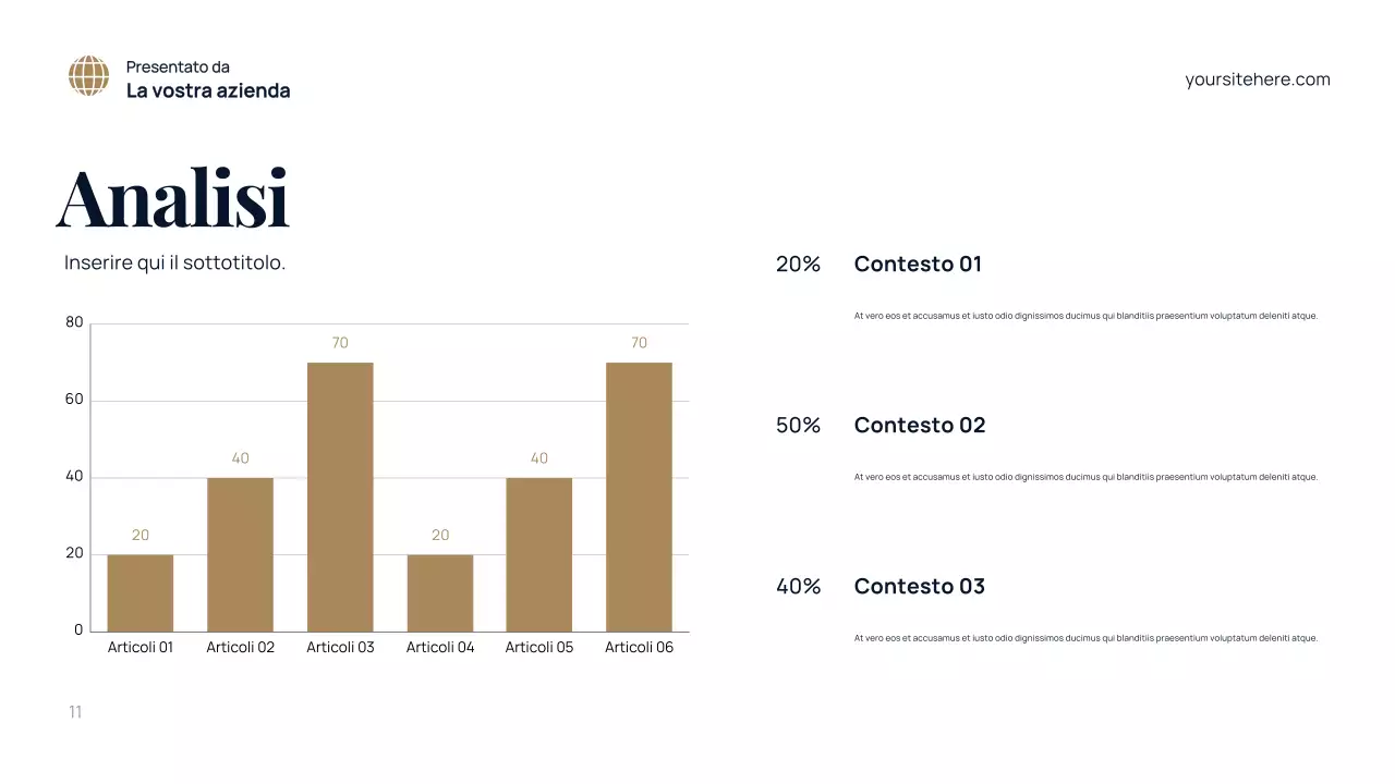 Presentazione dell'ambiente moderno blu