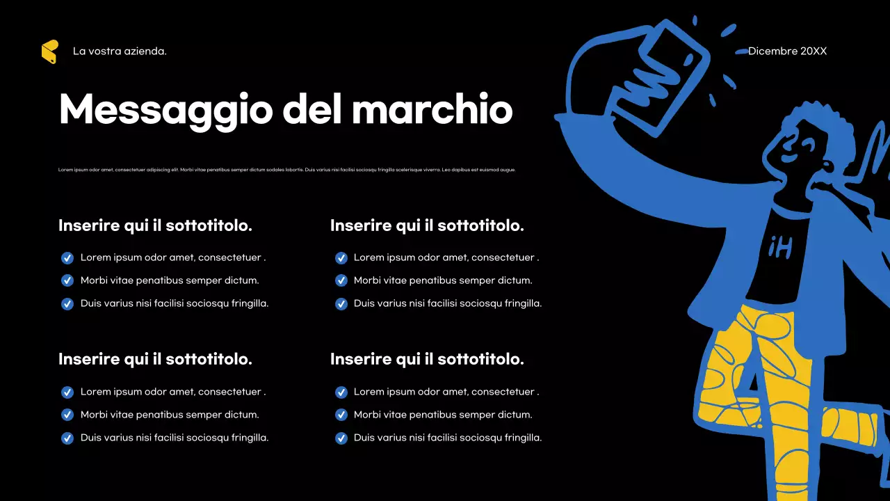 Pubblicità dell'agenzia Blue Modern