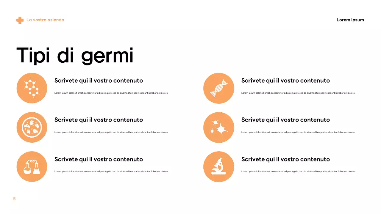 Informazioni sui germi moderni beige