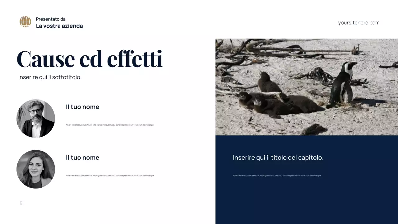 Presentazione dell'ambiente moderno blu