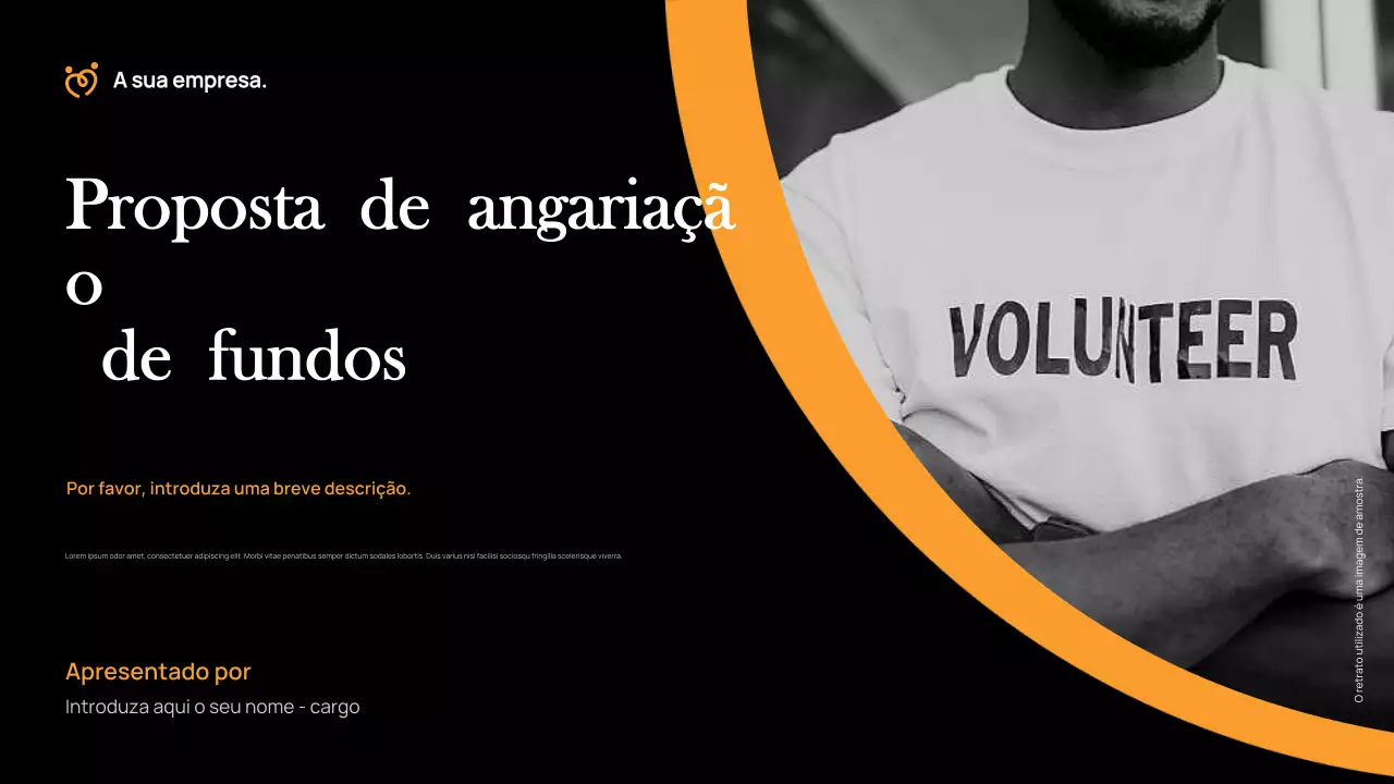 Documento de arrecadação de fundos Orange Modern
