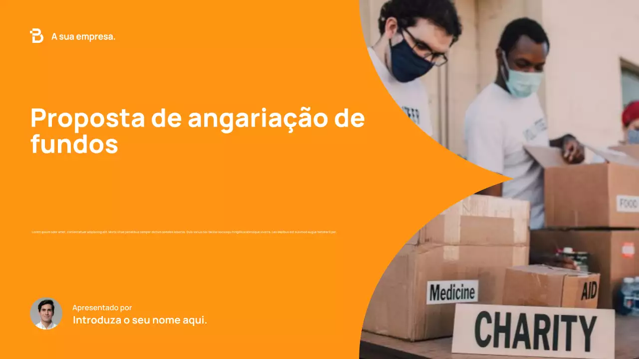 Documento de arrecadação de fundos Orange Modern