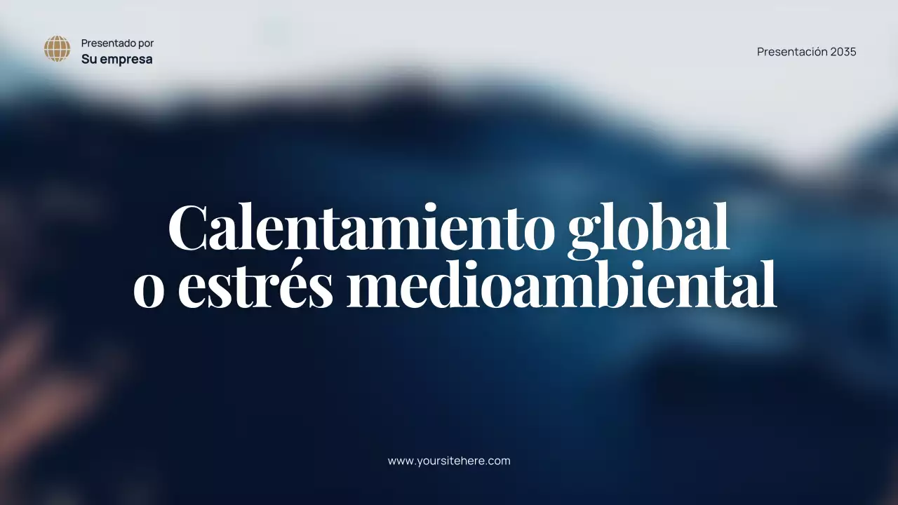 Presentación del entorno moderno azul