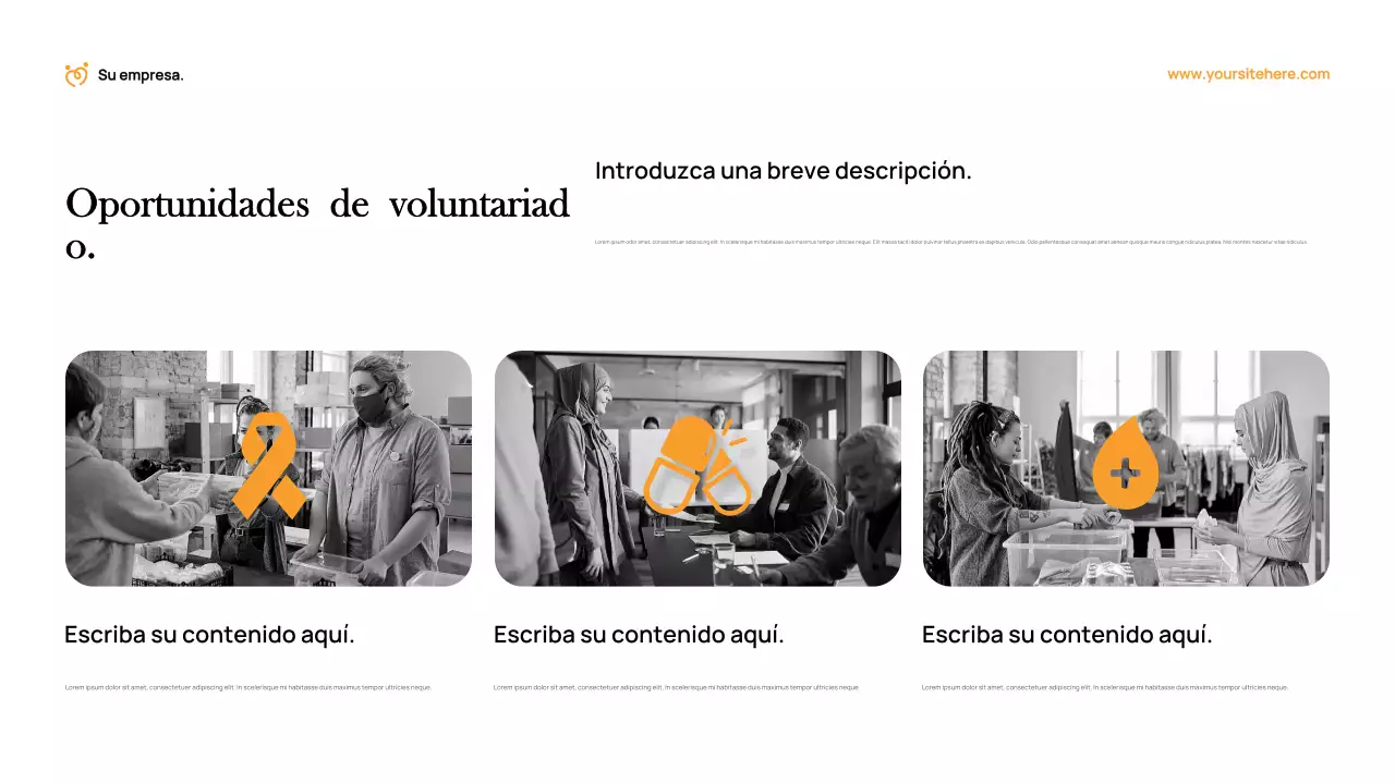 Documento de recaudación de fondos de Orange Modern