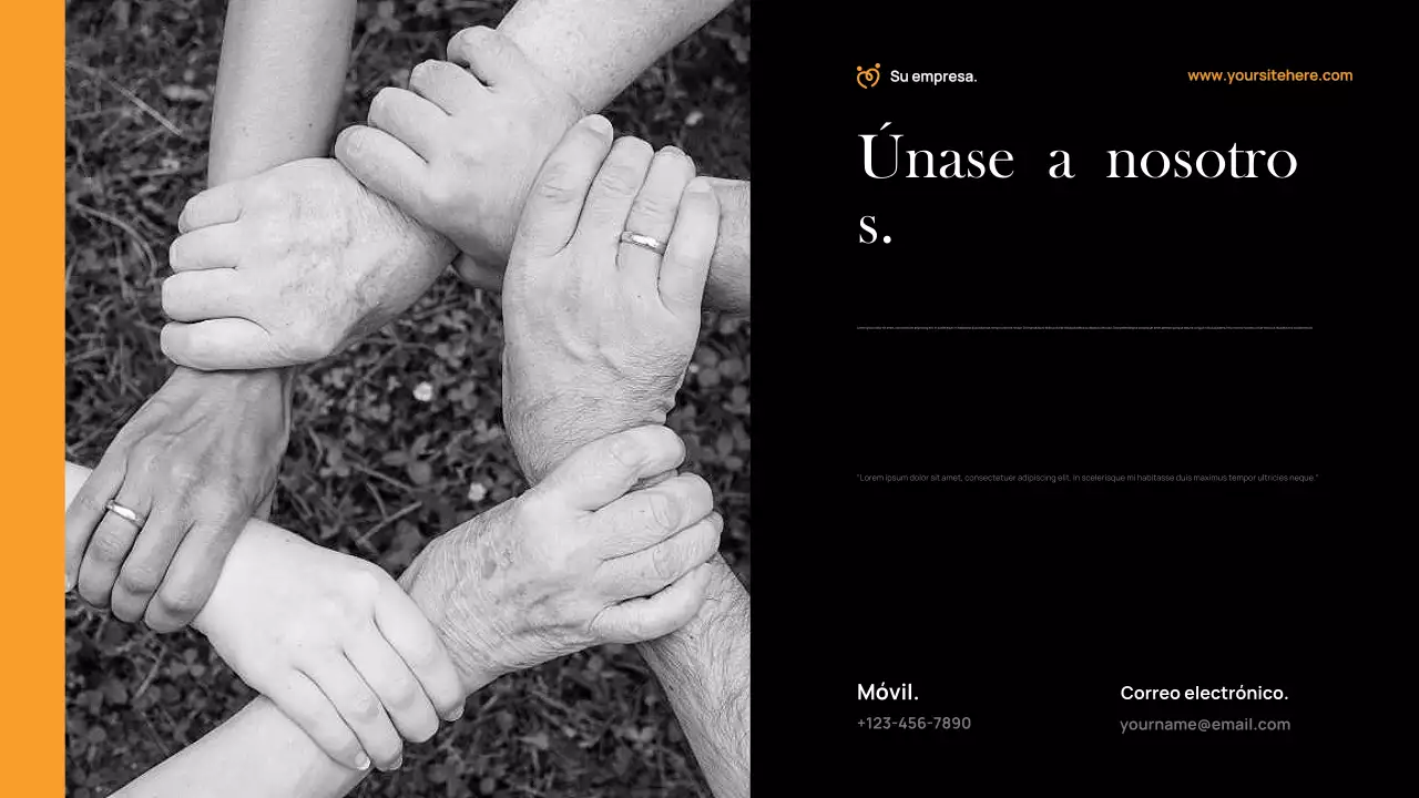 Documento de recaudación de fondos de Orange Modern