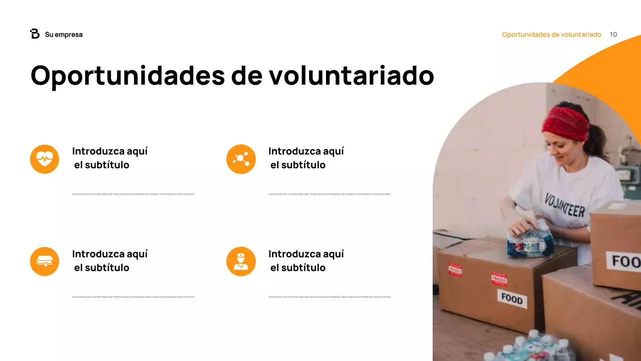 Documento de recaudación de fondos de Orange Modern