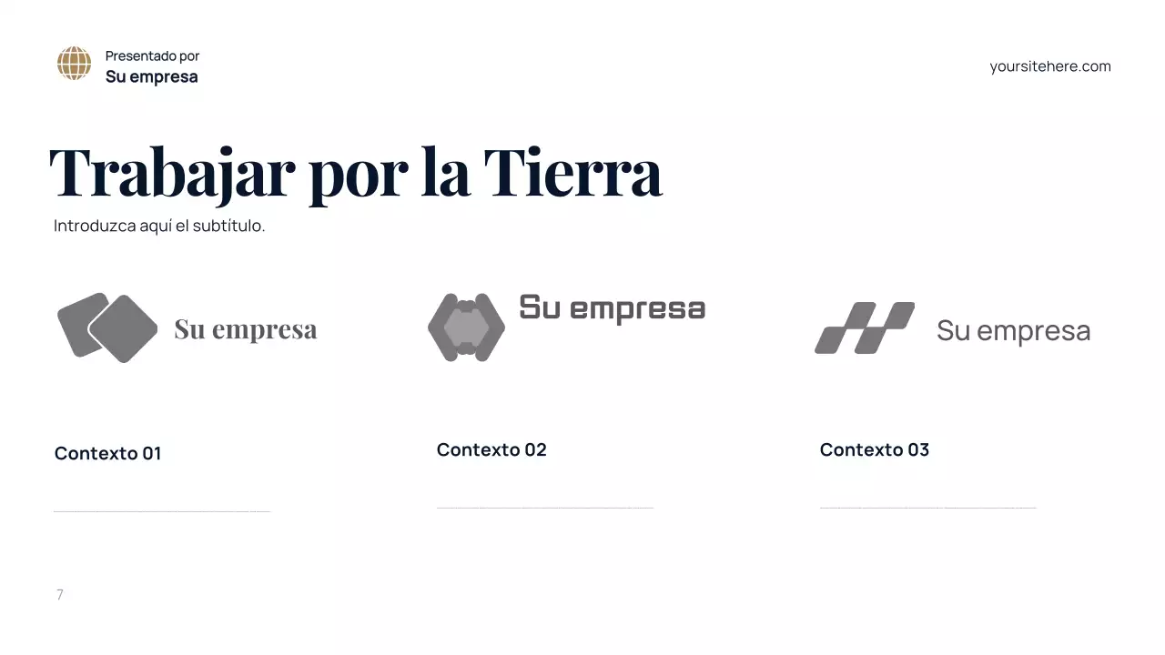 Presentación del entorno moderno azul