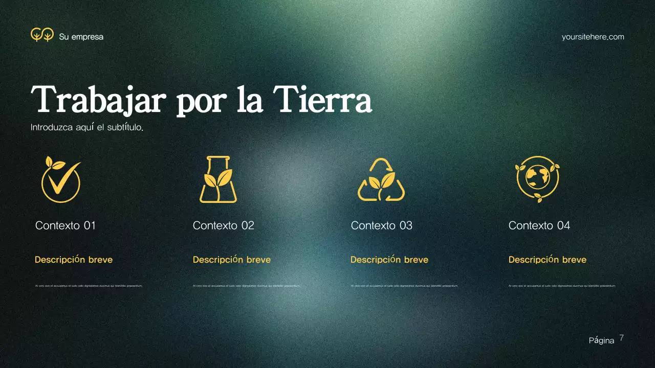 Presentación del entorno moderno y verde