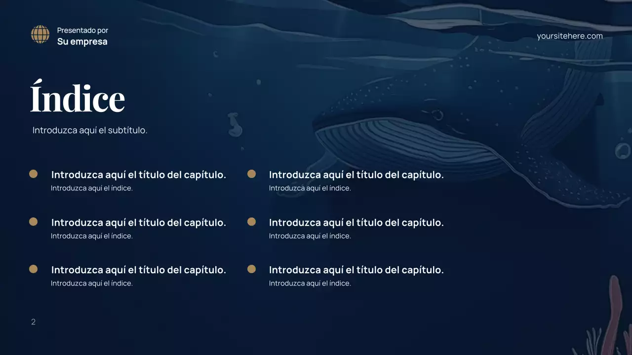 Presentación del entorno moderno azul