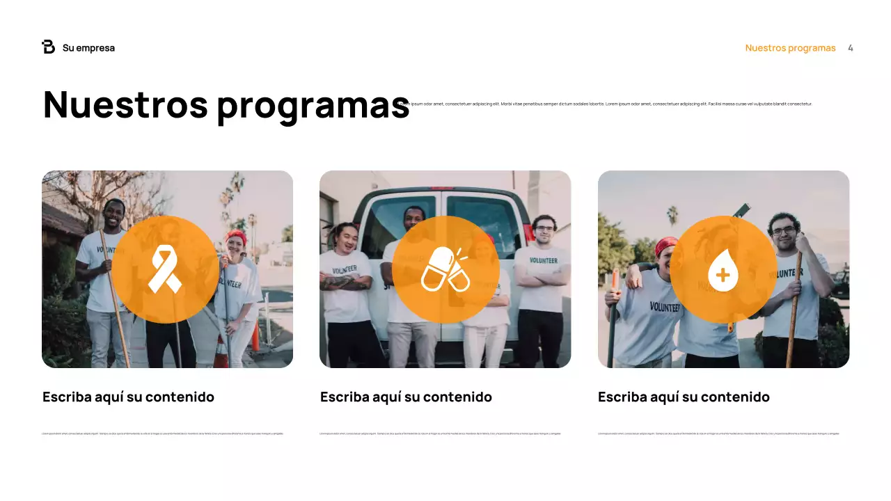 Documento de recaudación de fondos de Orange Modern