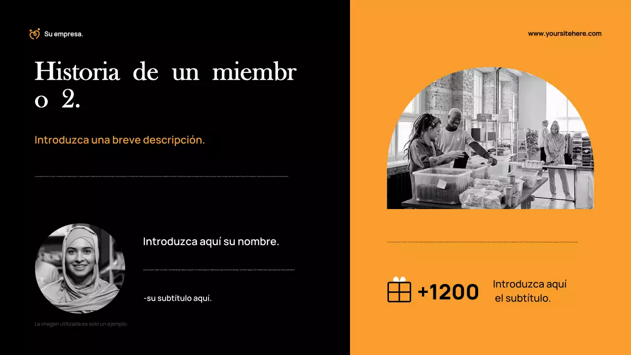 Documento de recaudación de fondos de Orange Modern