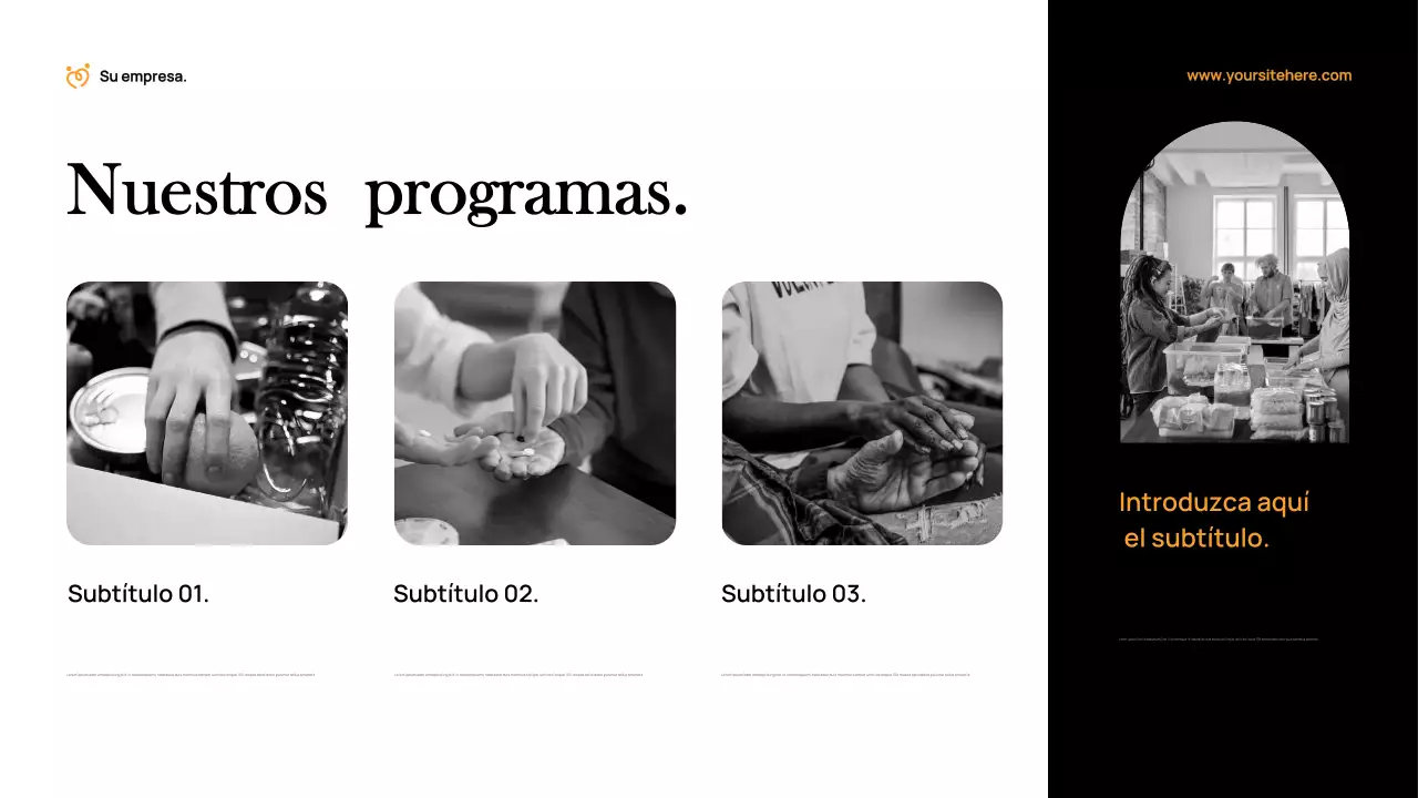 Documento de recaudación de fondos de Orange Modern