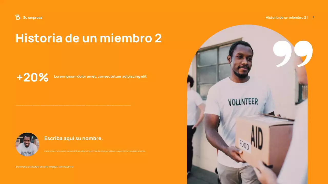 Documento de recaudación de fondos de Orange Modern