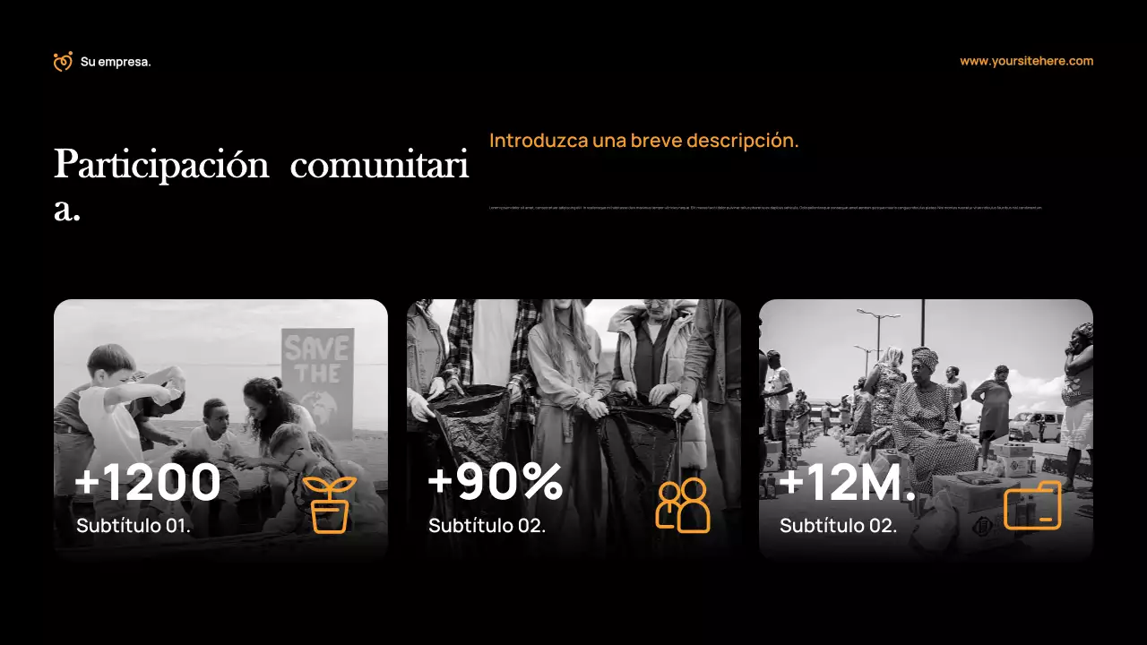 Documento de recaudación de fondos de Orange Modern