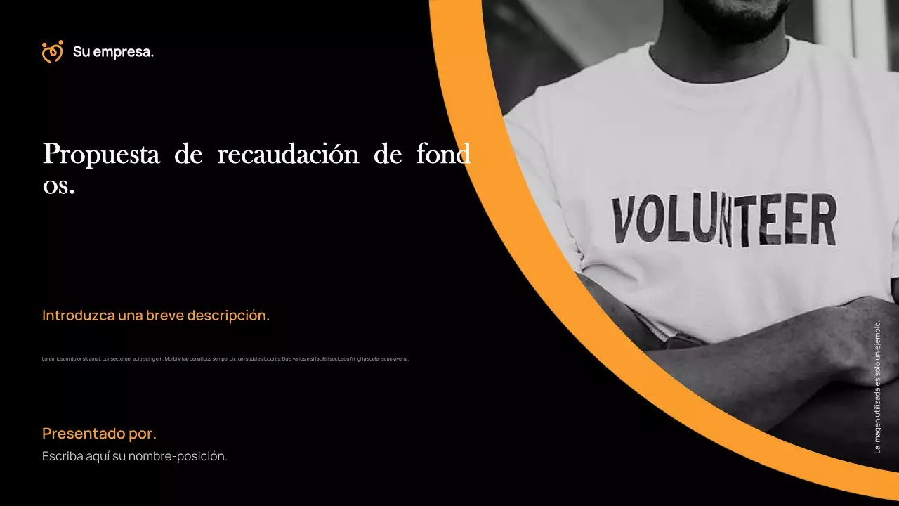 Documento de recaudación de fondos de Orange Modern