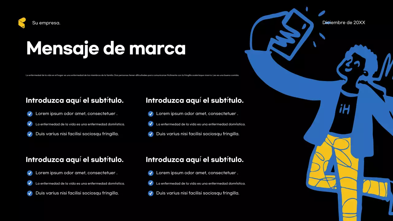 Anuncio de la Agencia Blue Modern