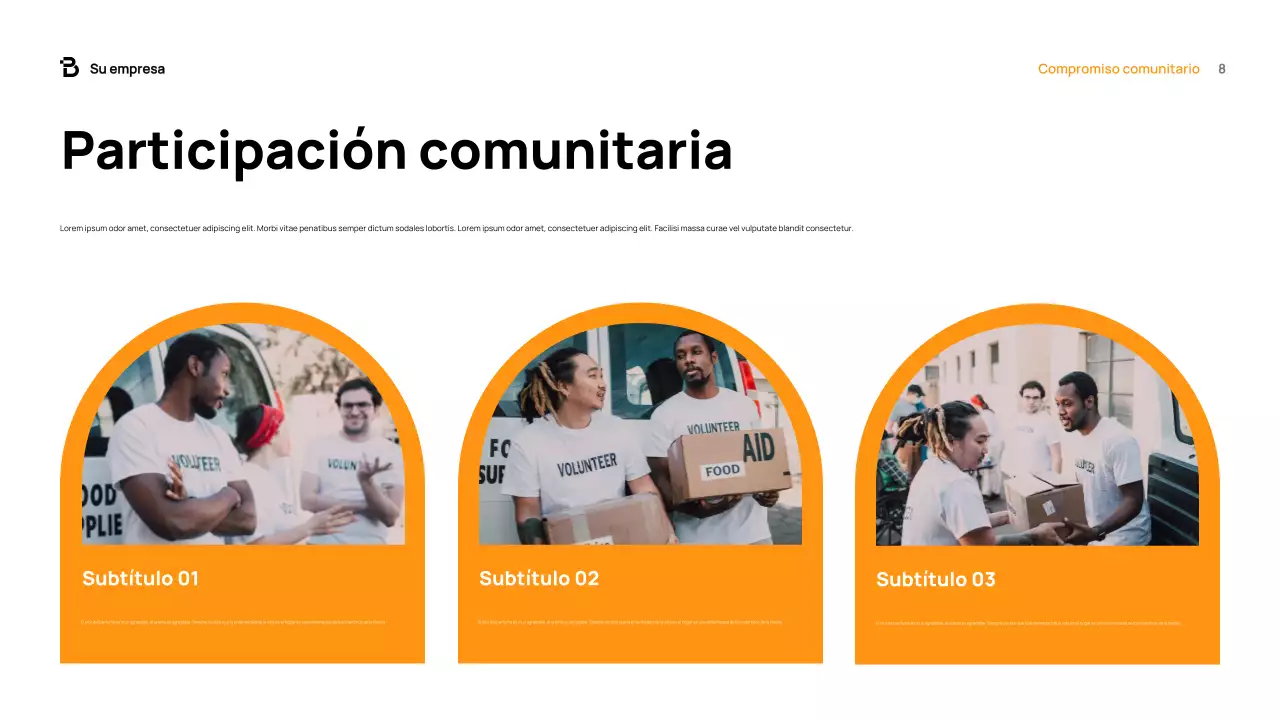 Documento de recaudación de fondos de Orange Modern