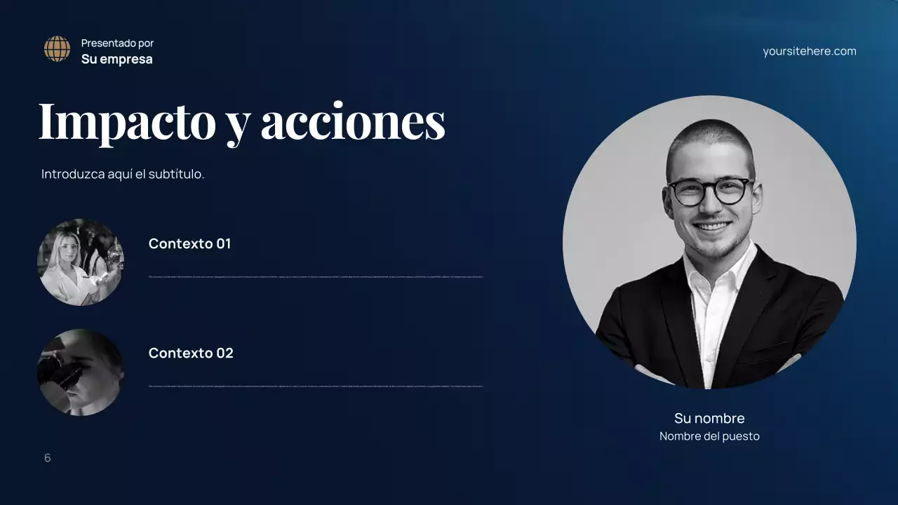 Presentación del entorno moderno azul