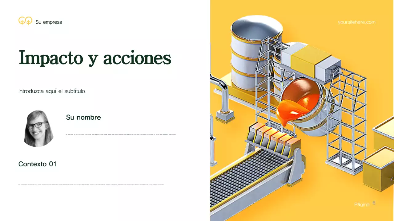 Presentación del entorno moderno y verde