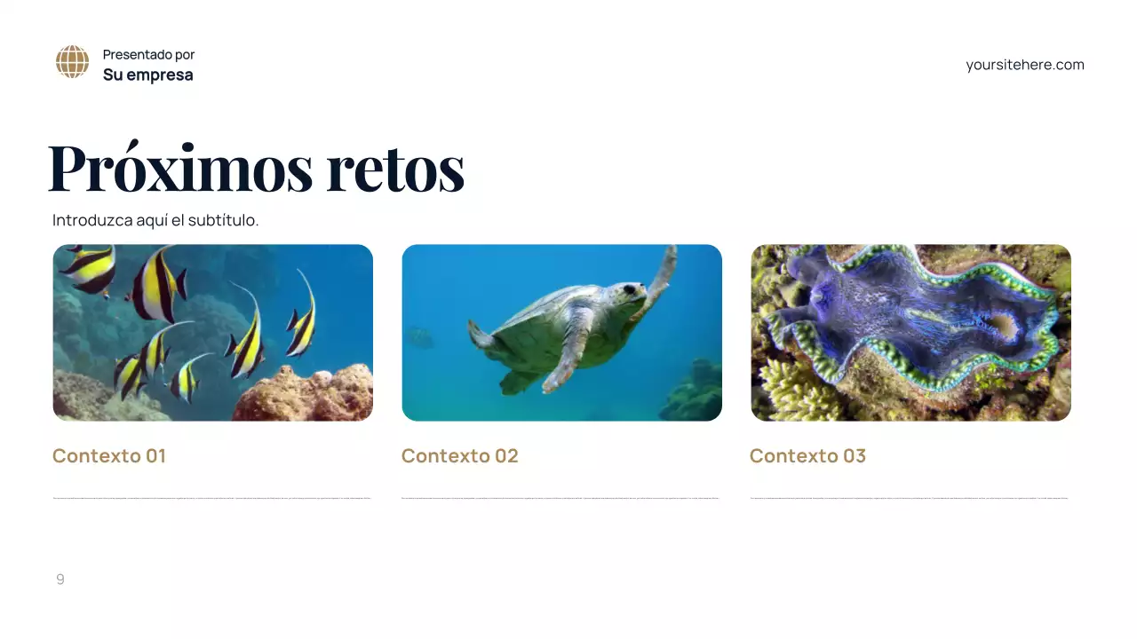 Presentación del entorno moderno azul