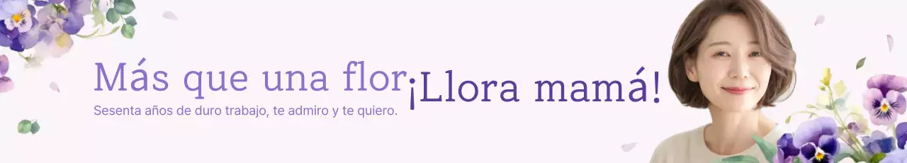 Promoción elegante de celebración del 60 cumpleaños en color morado