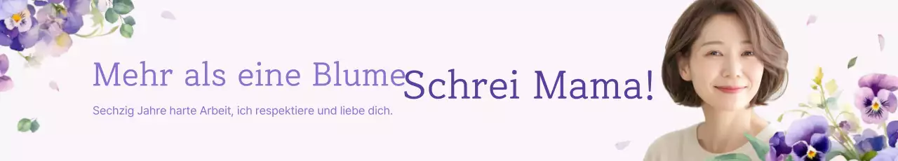 Lila elegante 60. Geburtstagsfeier Promotion