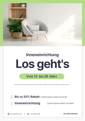 Grünes modernes Interieur-Angebot