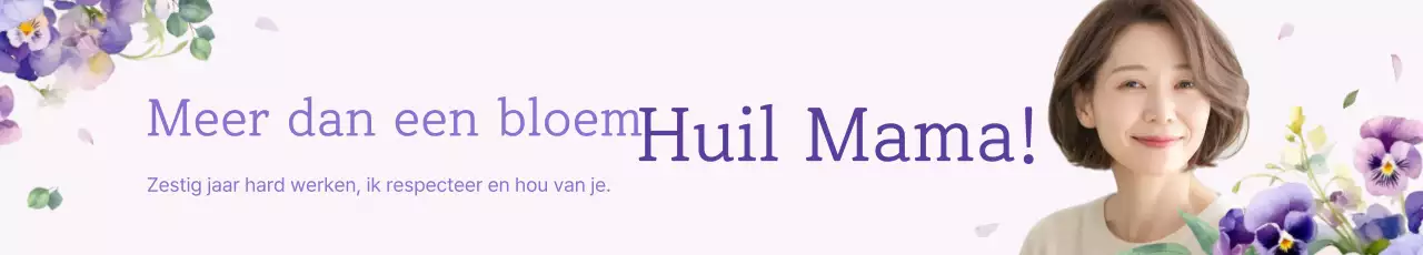 Paarse elegante promotie voor 60e verjaardagsviering