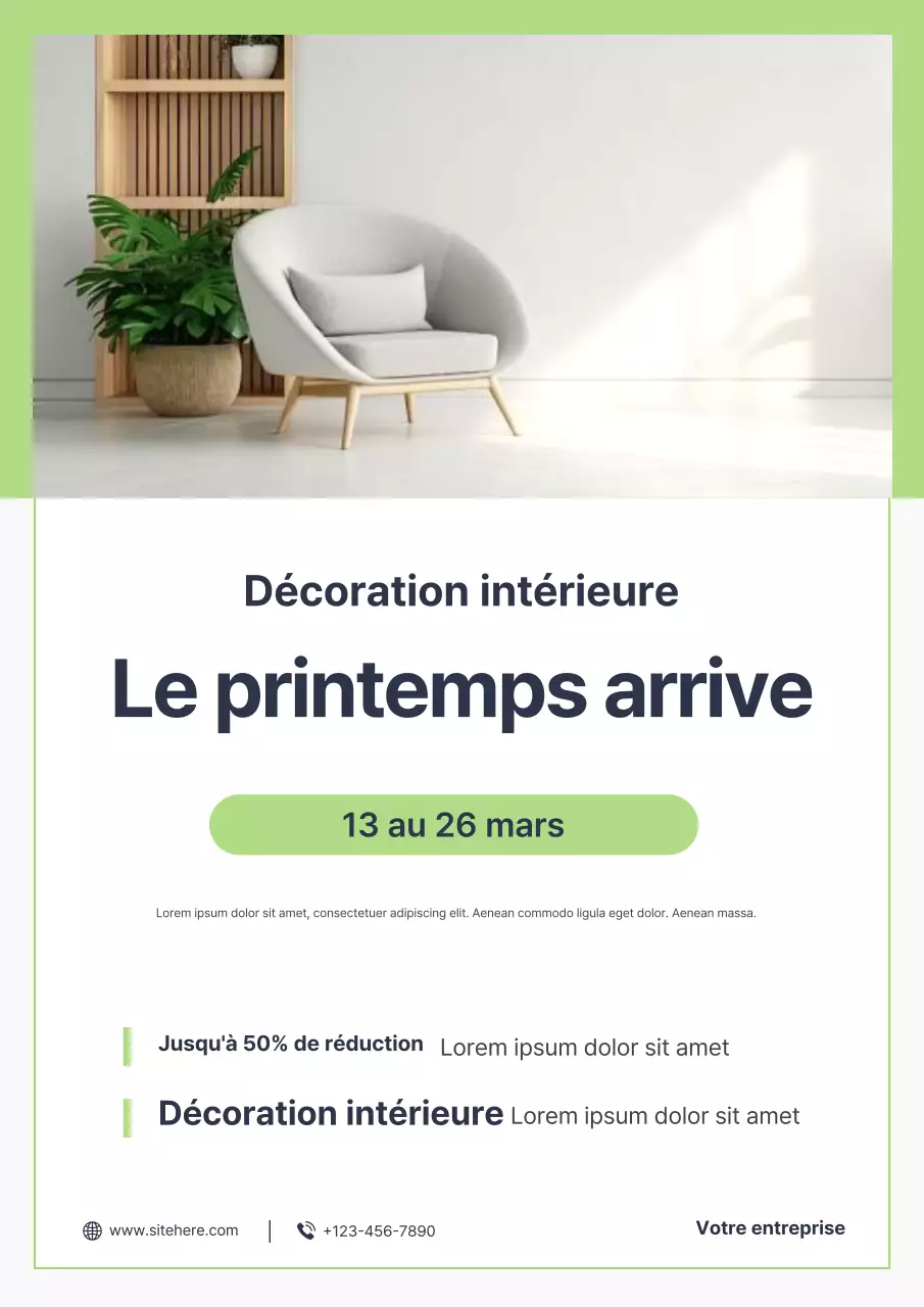 Promotion d'intérieur moderne et écologique