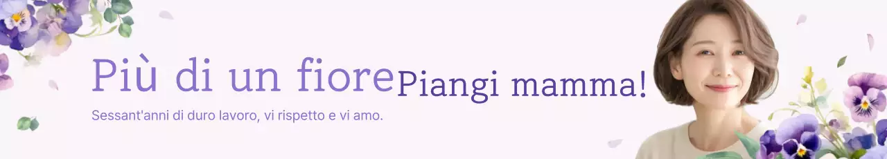Promozione elegante viola per la celebrazione del 60° compleanno