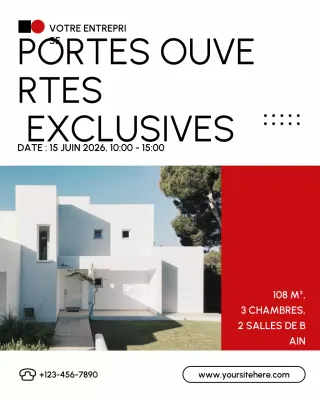 annonce immobilière blanche moderne