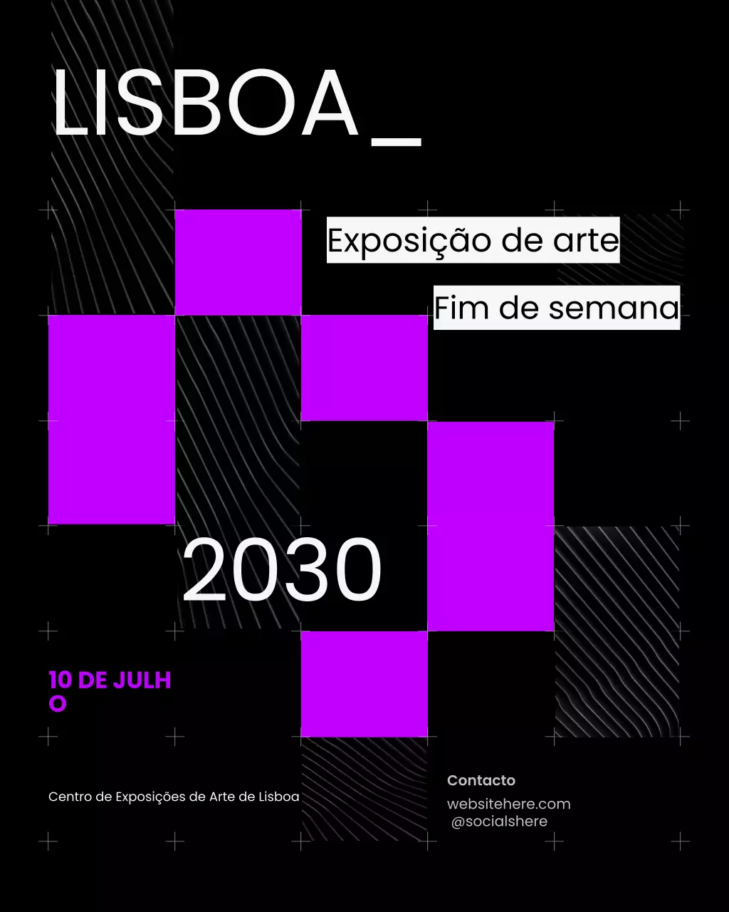 Exposição de arte dark trendy e ousada Postagem nas redes sociais