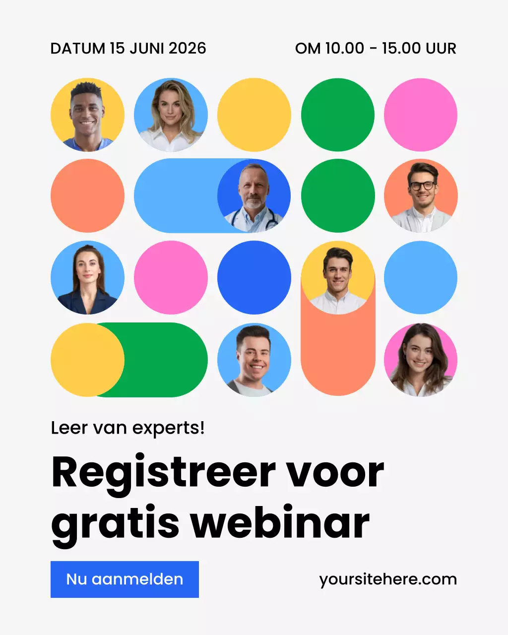 kleurrijke moderne webinaruitnodiging