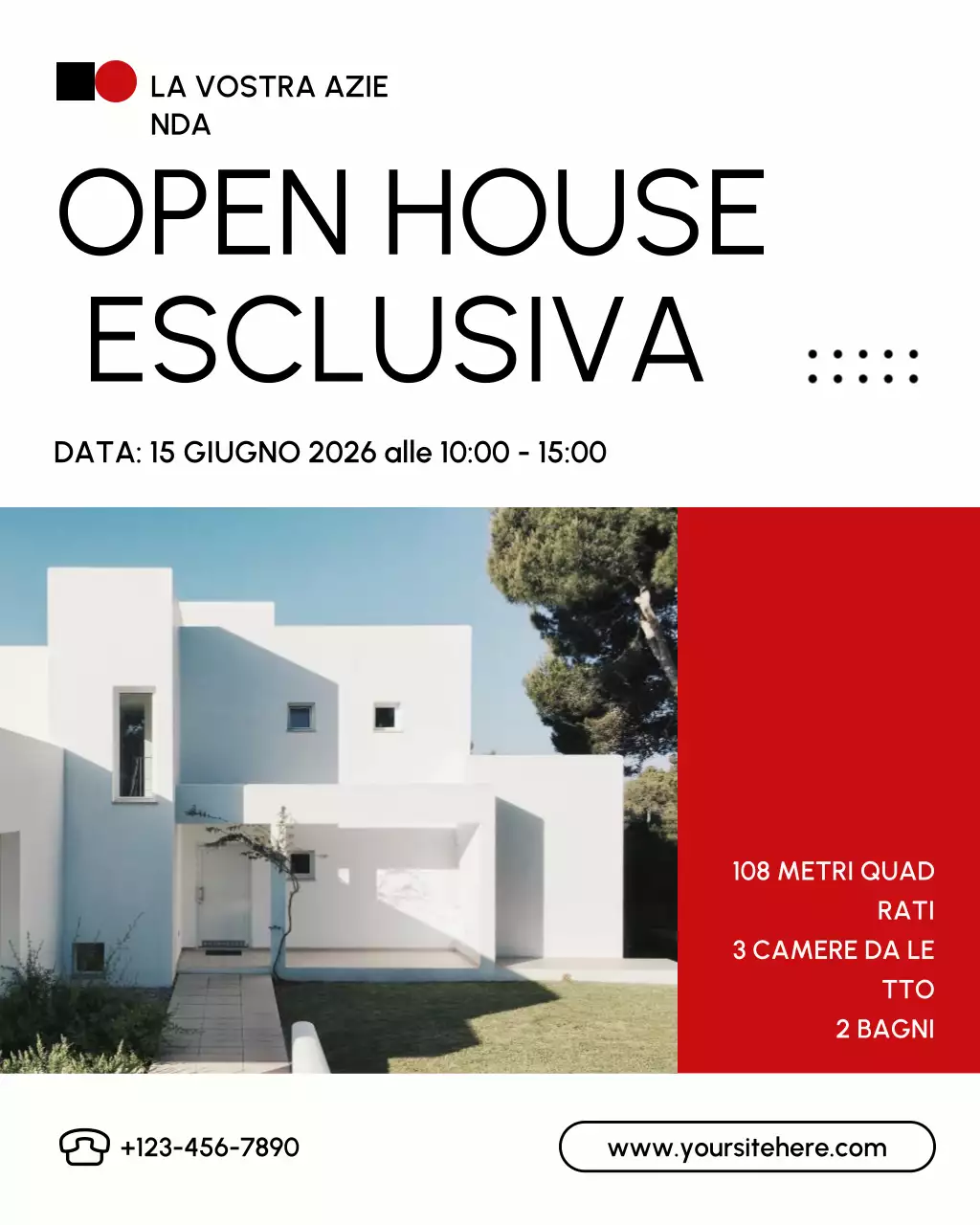 pubblicità immobiliare moderna bianca