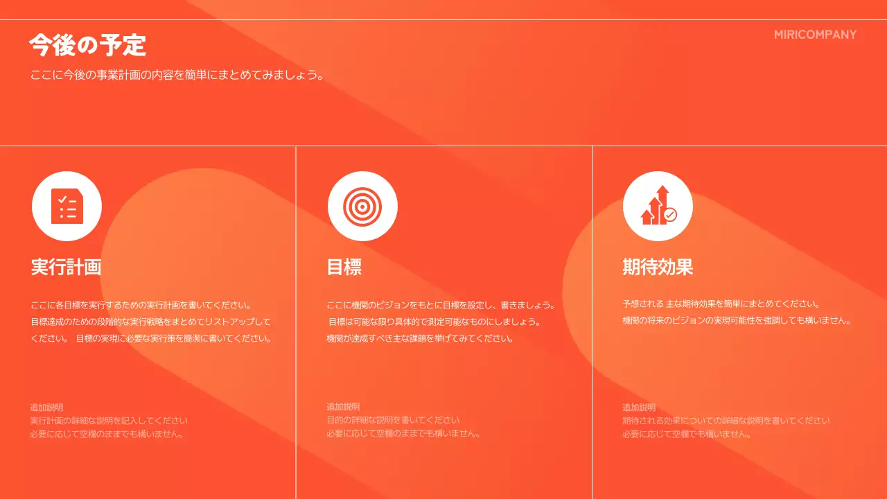 オレンジ モダン ビジネス 報告書