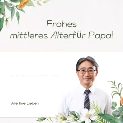 Luxuriöser Leitfaden zum 60. Geburtstag in Grün und Beige