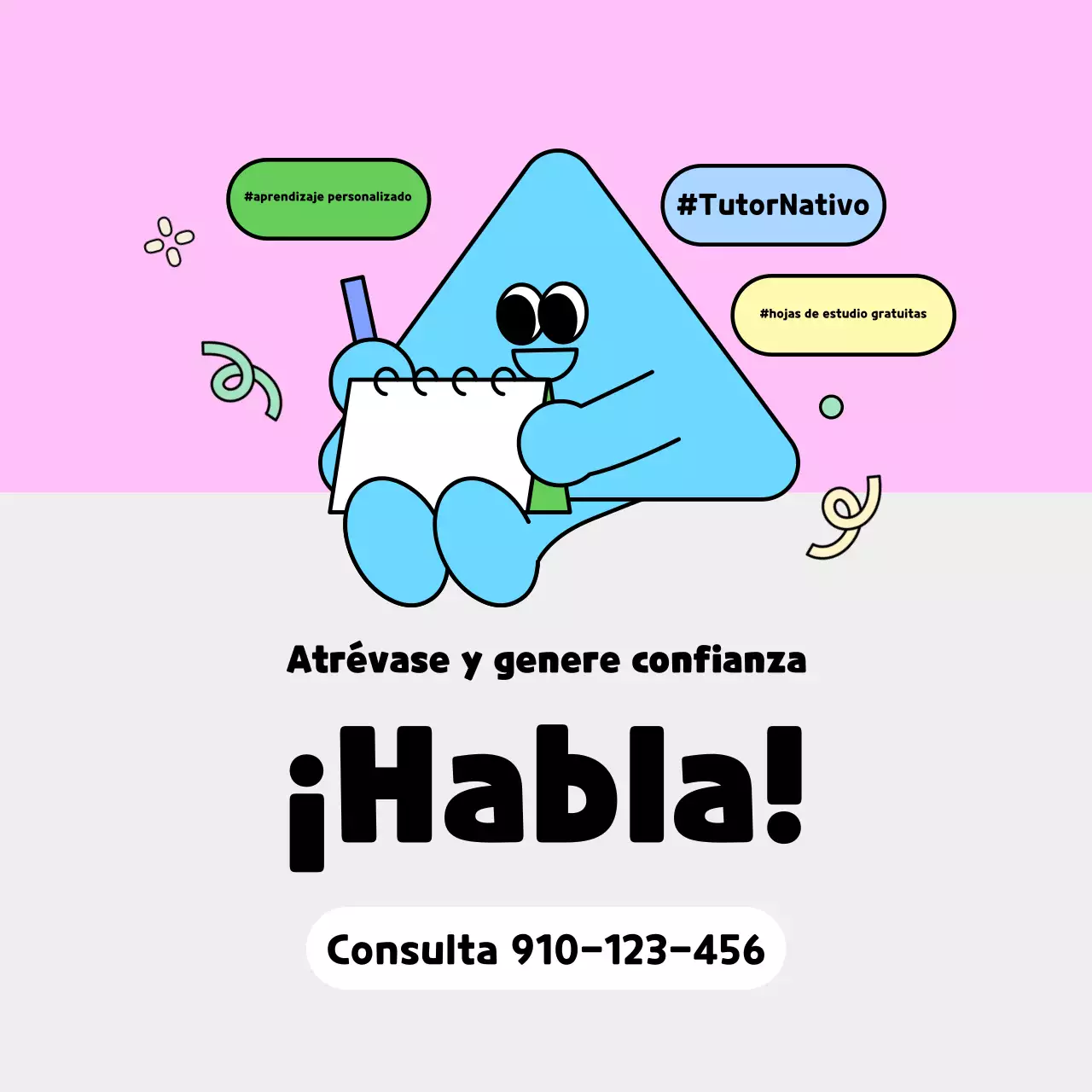 Promoción de aprendizaje para bebés rosas