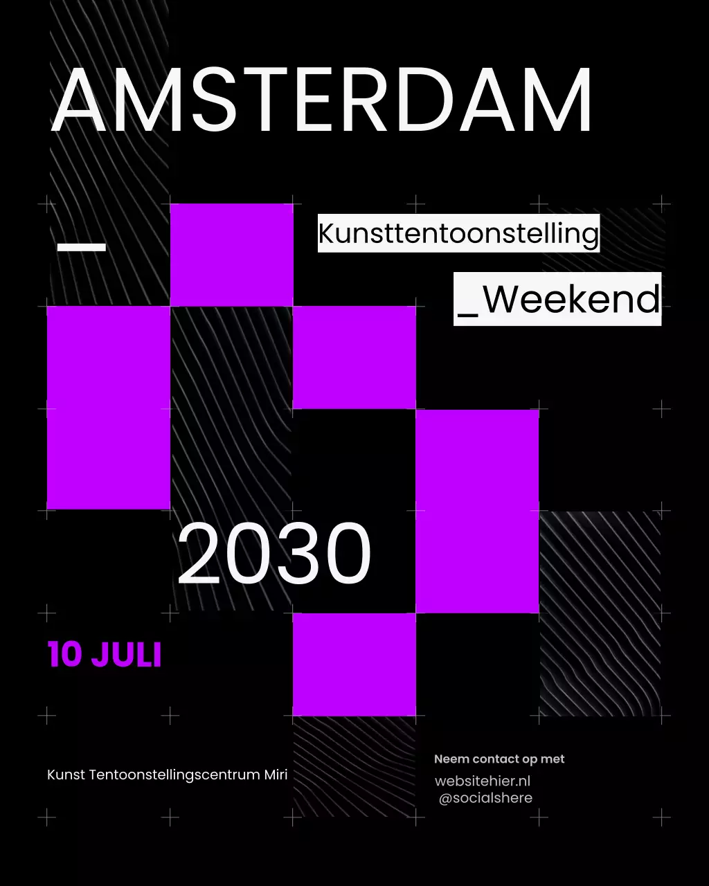 Donkere, trendy en gedurfde kunsttentoonstelling op sociale media