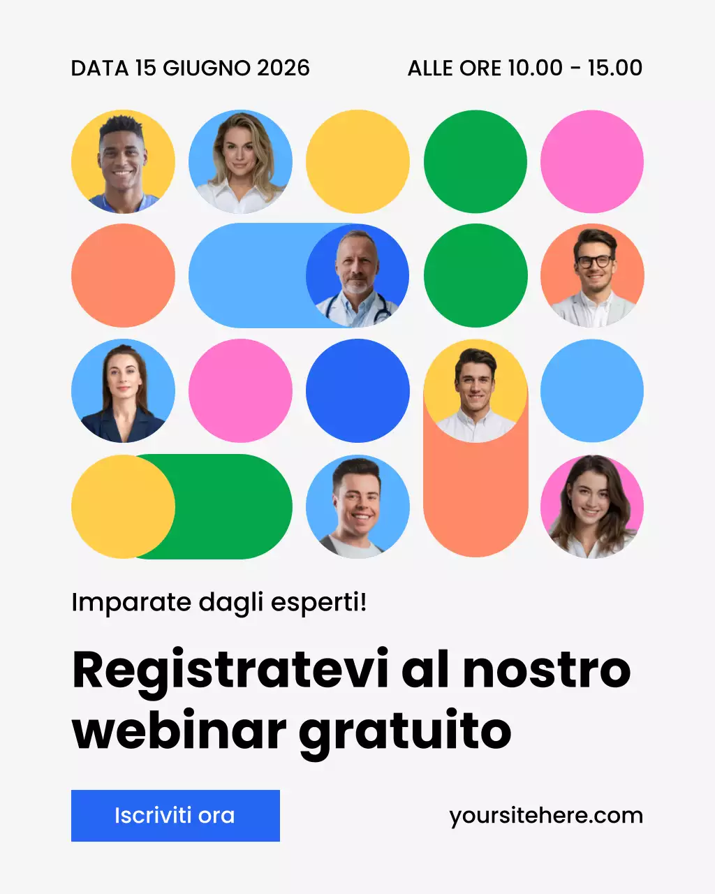 invito webinar moderno e colorato
