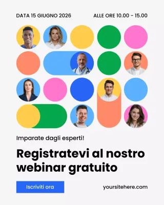 invito webinar moderno e colorato