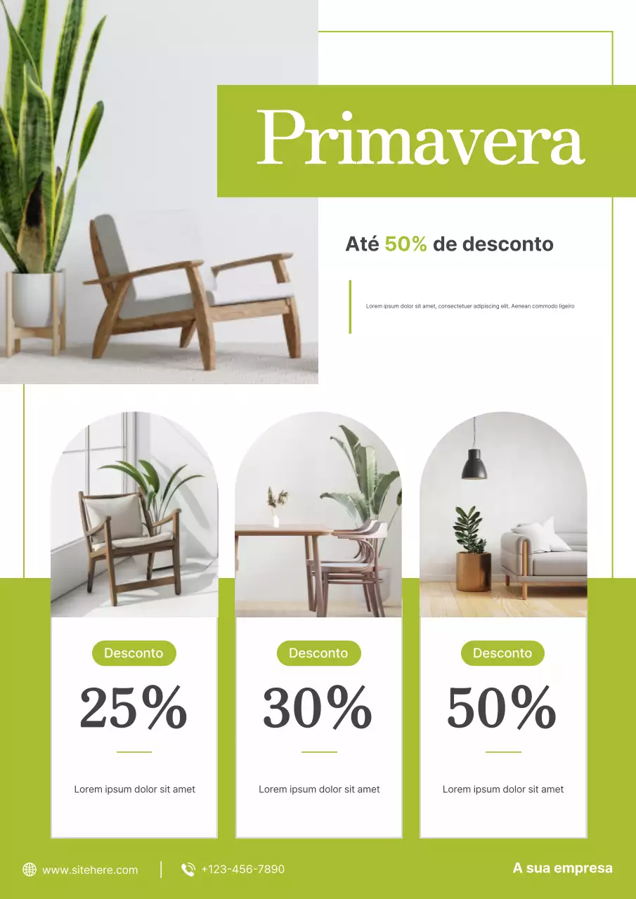 Promoção de Móveis Modernos Verdes